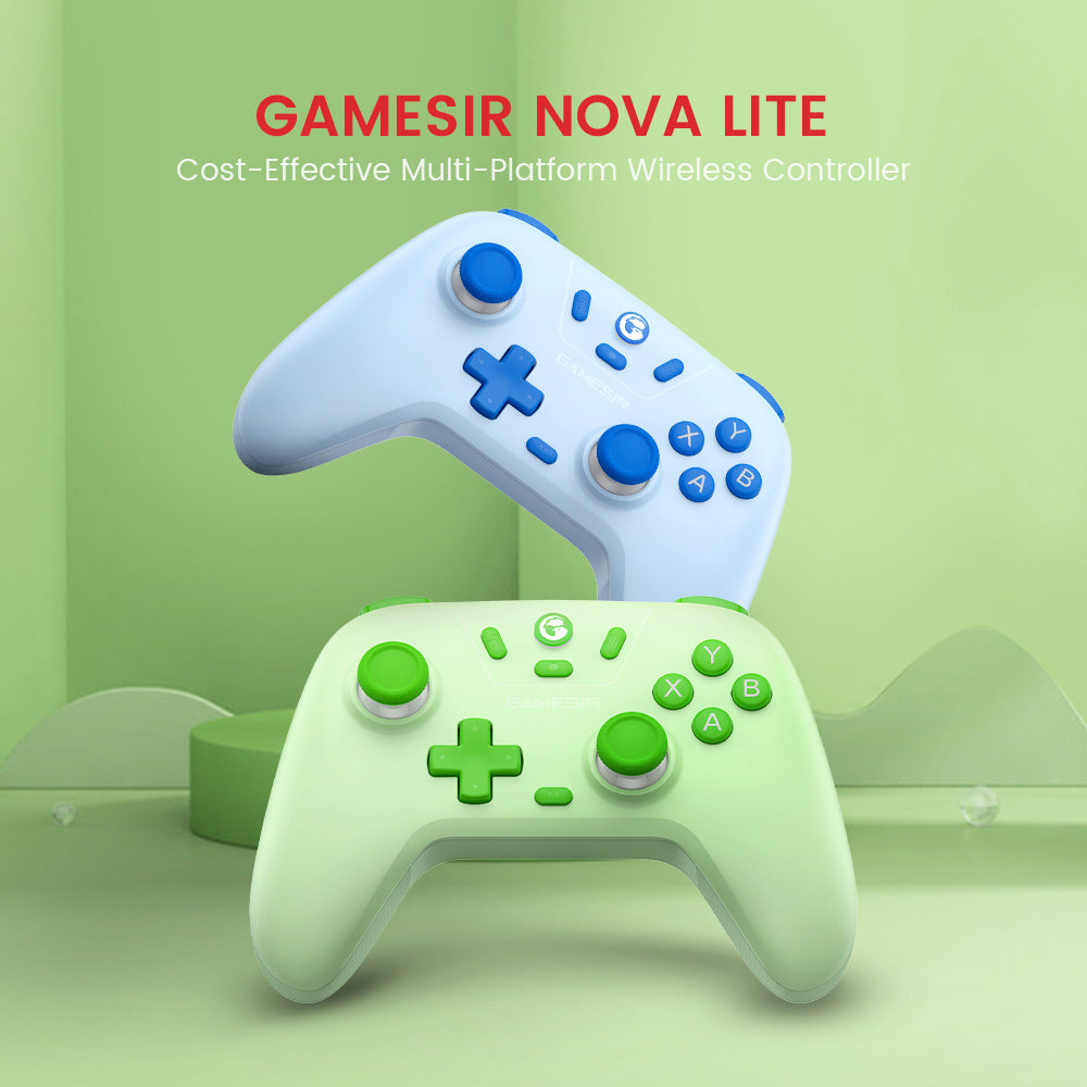 GameSir Nova Lite Mando Inalámbrico para Juegos, Conexión de Tres Modos, Compatible con PC / Steam / Android / iOS / Switch - Verde