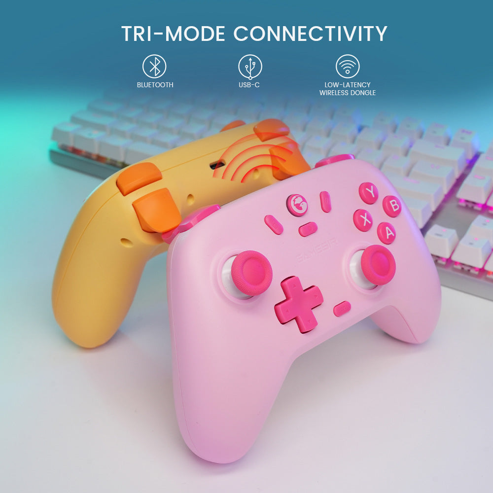 GameSir Nova Lite Mando Inalámbrico para Juegos, Conexión de Tres Modos, Compatible con PC / Steam / Android / iOS / Switch - Verde