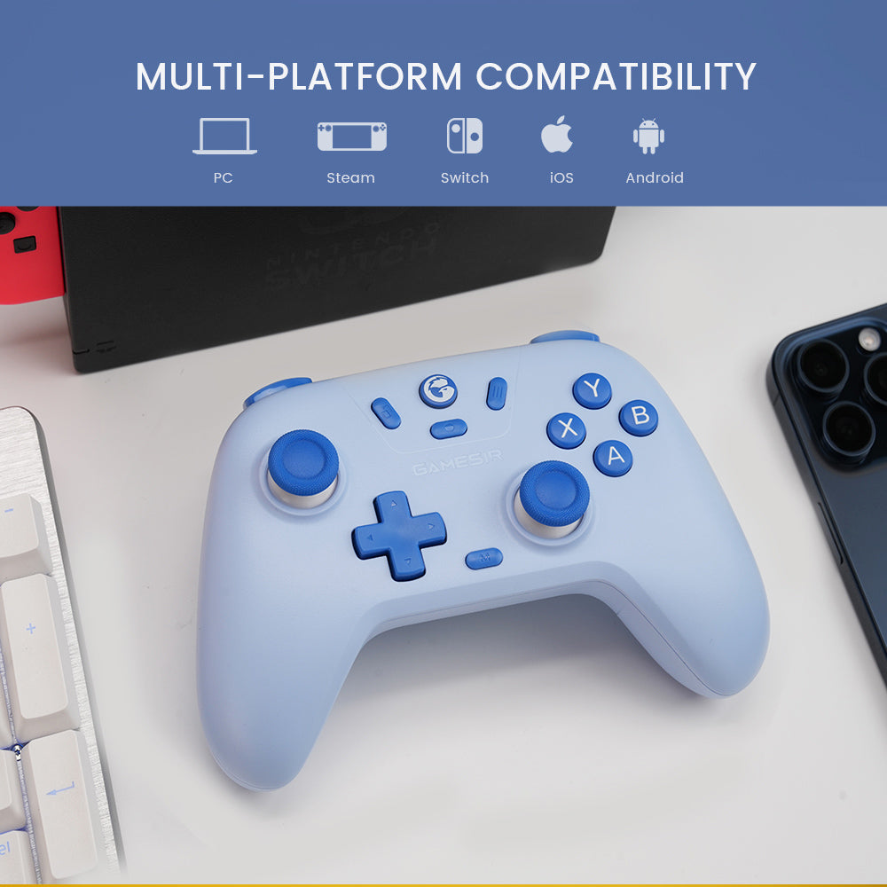 GameSir Nova Lite Mando Inalámbrico para Juegos, Conexión de Tres Modos, Compatible con PC / Steam / Android / iOS / Switch - Verde