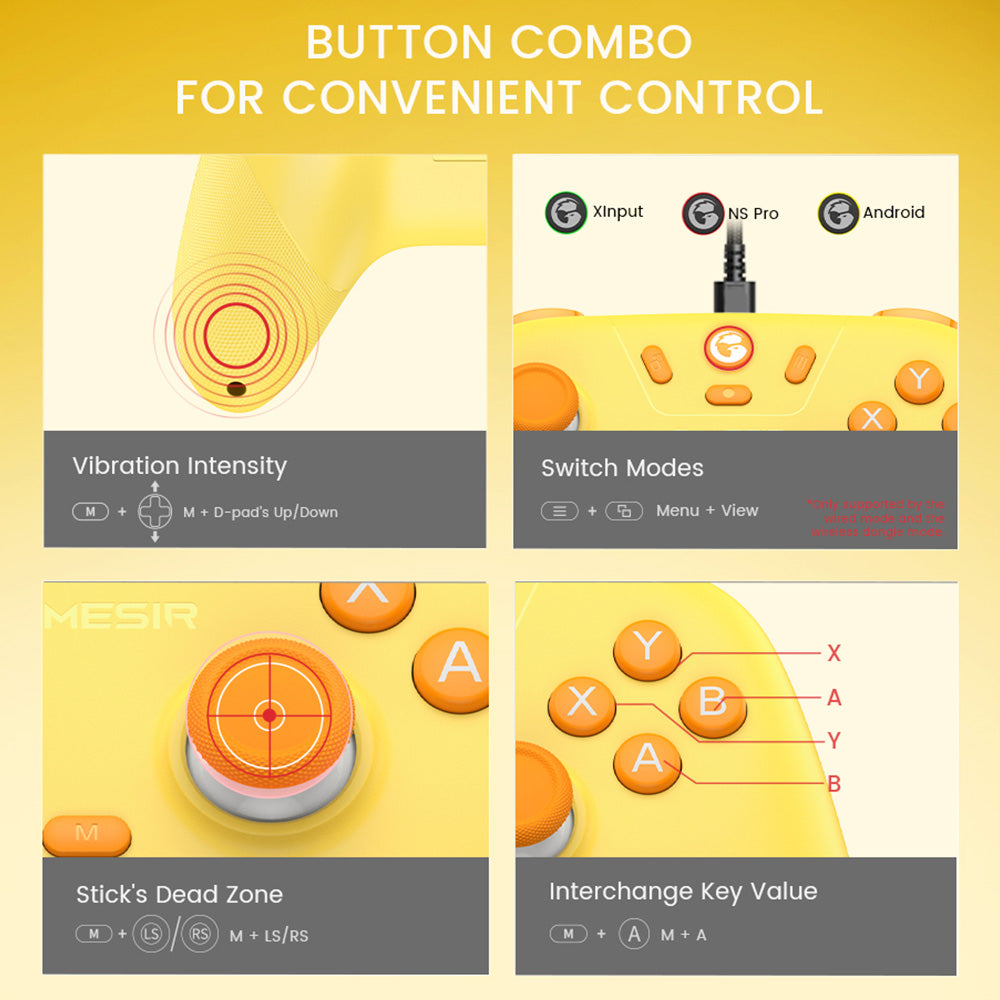 GameSir Nova Lite Mando Inalámbrico para Juegos, Conexión de Tres Modos, Compatible con PC / Steam / Android / iOS / Switch - Verde