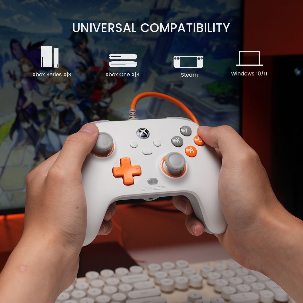 [Certificado para Xbox] GameSir T7 Mando con Cable para Juegos, 1 mes de XGPU gratis, Joysticks de Efecto Hall, Gatillos de Efecto Hall, Compatible con Xbox y Xbox One X/S Series, Steam, Windows 10/11 - Rojo Rubí