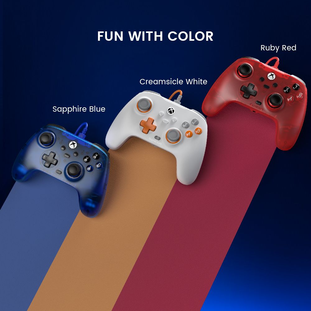 [Certificado para Xbox] GameSir T7 Mando con Cable para Juegos, 1 mes de XGPU gratis, Joysticks de Efecto Hall, Gatillos de Efecto Hall, Compatible con Xbox y Xbox One X/S Series, Steam, Windows 10/11 - Rojo Rubí