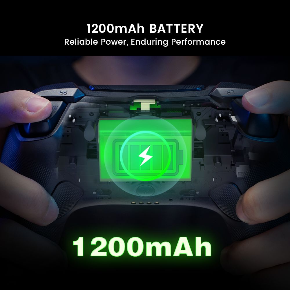 Mando para juegos GameSir Tarantula Pro, conexión por cable/Bluetooth/inalámbrica, palancas Mag-Res TMR, giroscopio y NFC compatibles, luces RGB, compatible con PC/Switch/iOS/Android/Steam - Edición en paquete.