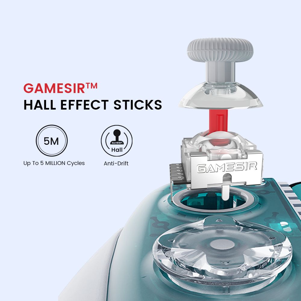 GameSir X3 Pro Mando para Juegos Móviles Tipo-C, Ventilador de Refrigeración, Joysticks con Efecto Hall, Doble Motor de Vibración, Giroscopio de 6 Ejes, Compatible con iPhone 15 Series y Android