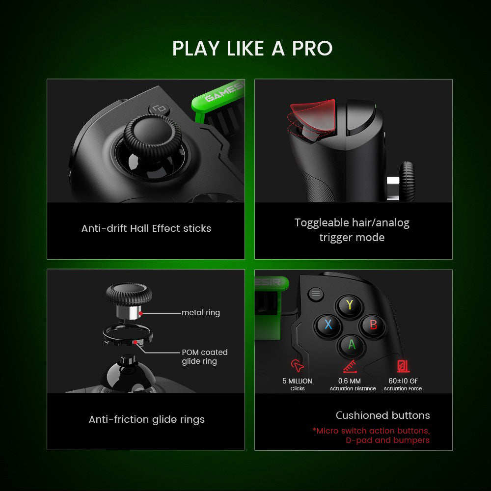 GameSir X4 Aileron Mando para juegos móvil Bluetooth Xbox (Android) - Negro