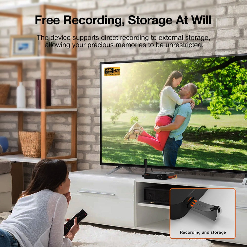 GTMEDIA HDTV Converter X1 TV Box, Android 11, ATSC 3.0 DRM, DVR Recording, 4K HDR, Built-in Miracast, 2GB RAM 32GB ROM, Bluetooth 5.0, 2.4G/5G WiFi - US Plug