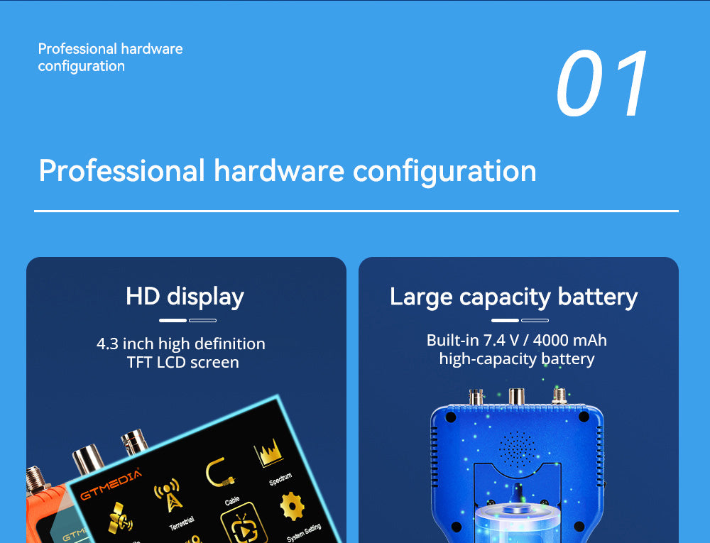 GTMEDIA V8 Finder PRO 2 Satellite Finder ATSC-C Digital Satellite Signal Detector - Orange, EU Plug