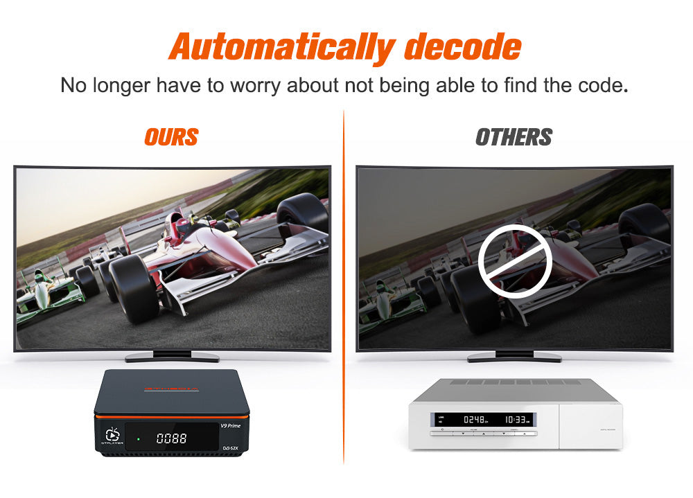 GTMEDIA V9 Prime Satellite Receiver, DVB-S/S2/S2X, HEVC 10Bit, Built-in 2.4G WiFi, Support CA Card, Biss Auto Roll - EU Plug