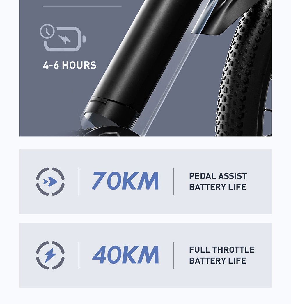 GUNAI GN27 Electric Bike, 750W Motor, 48V 10.4Ah Battery, Torque Sensor, 27.5-inch Tires, 35km/h Max Speed, 70km Max Range, Shimano 7-speed, Disc Brake
