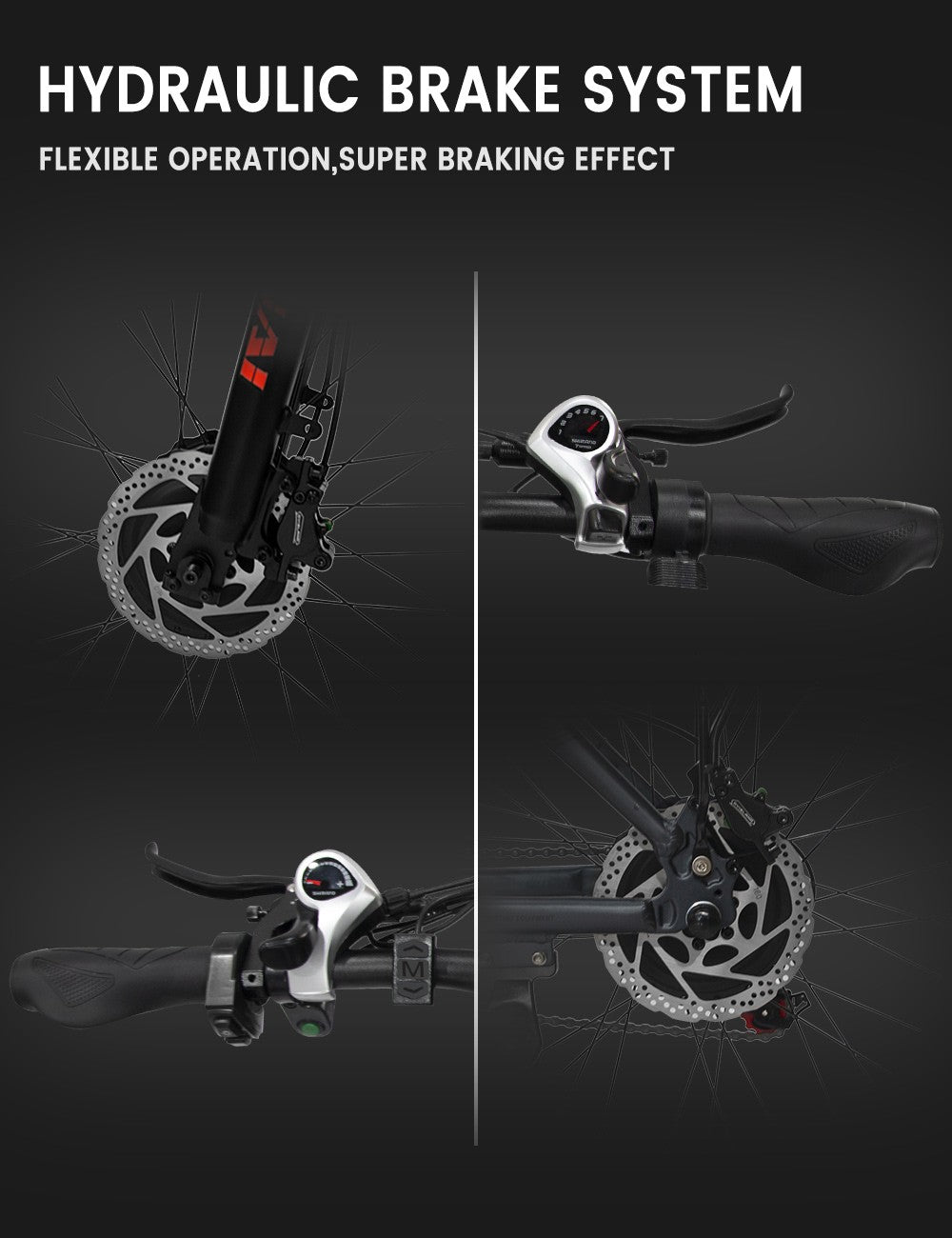 GUNAI GN88 Electric Mountain Bike 26*4.0in Fat Tires 1000W*2 Motors 55km/h Max Speed 48V 22Ah Battery 130km Range