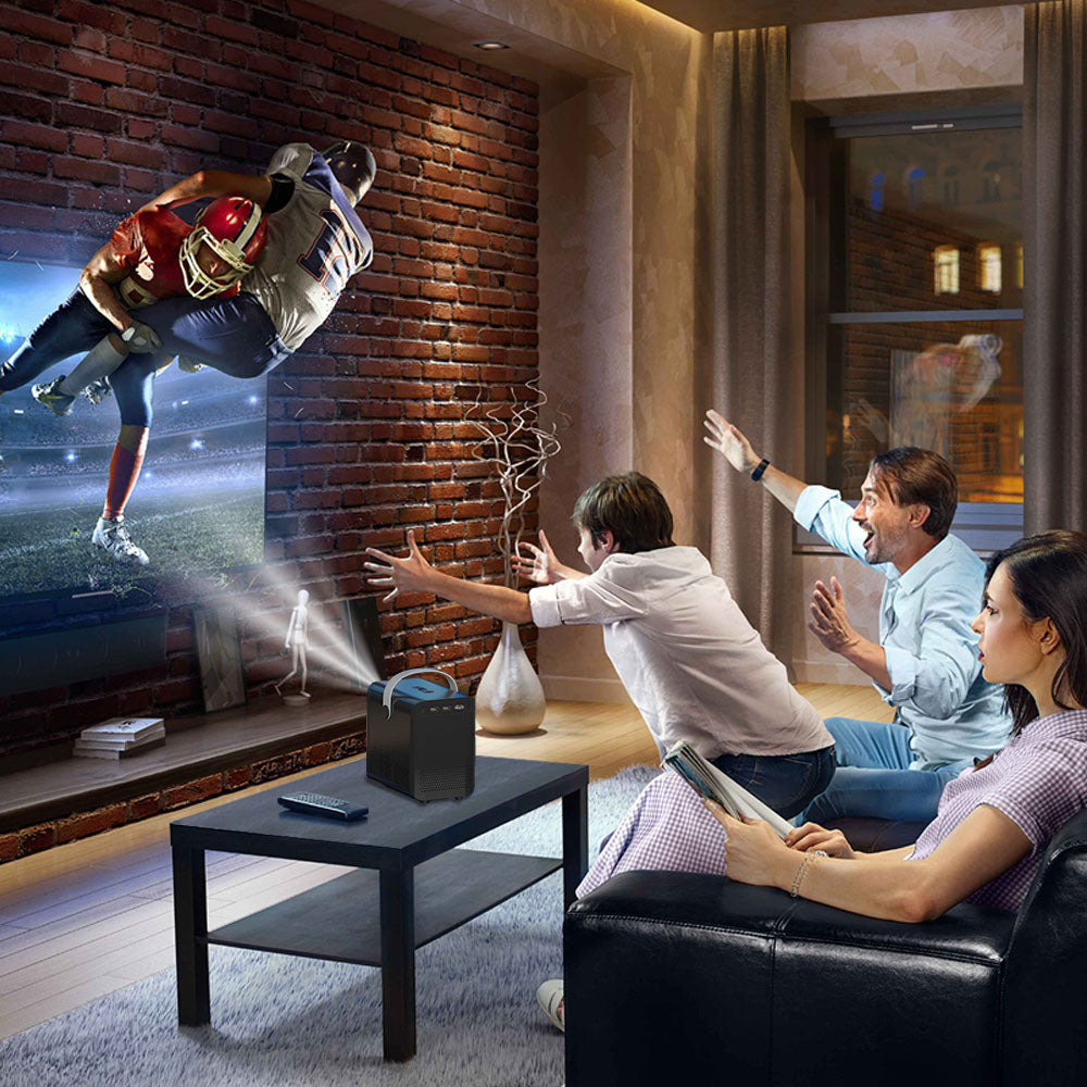 GXMO P10 LCD Projector, 300ANSI 1280*720P, 2.4/5G WiFi, Android 10, Motorized Semi-auto Focus, Keystone Correction - EU Plug