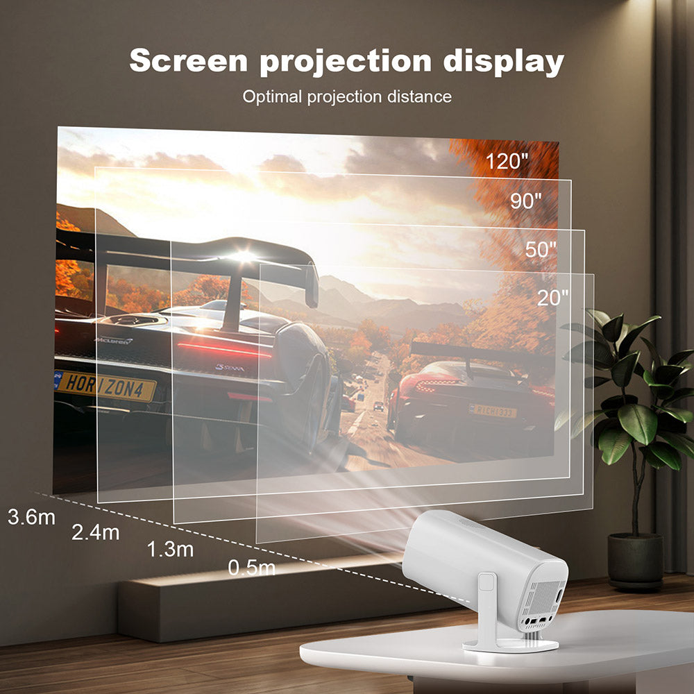 GXMO P30 Portable Projector, 180° Flip, 150 ANSI, 1280*720P, Keystone Correction, WiFi 6 - EU Plug