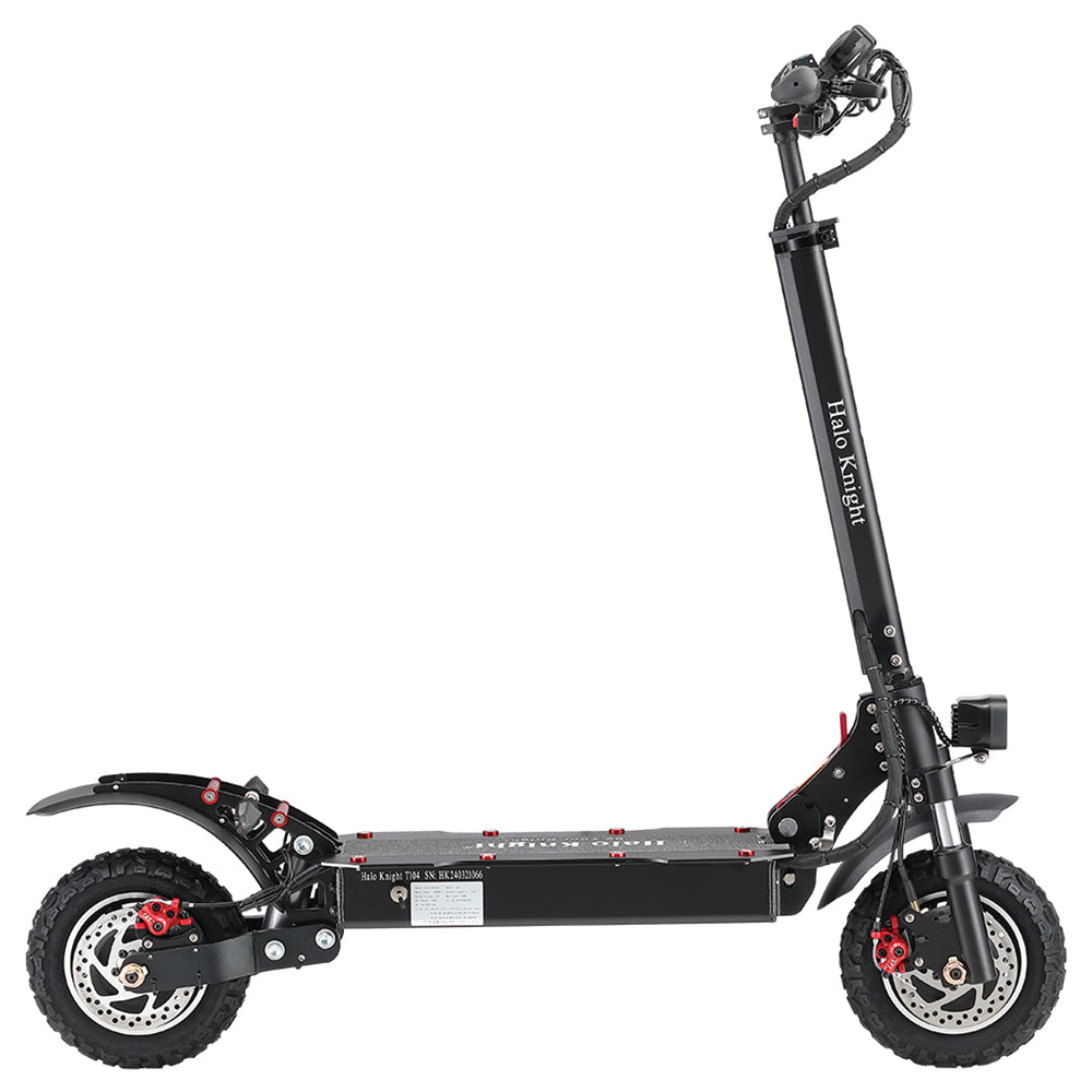 Halo Knight T104 Electric Scooter 10 inch Off-road Tires 1000W*2 Motor 65km/h Max Speed Remote control 52V 21Ah Battery 45km Range - Black