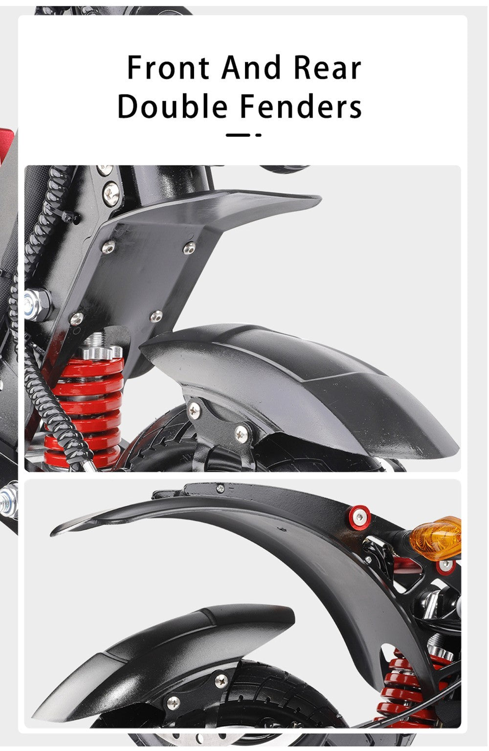 Halo Knight T108 Elektroroller, 10-Zoll-Straßenreifen, 2 x 1000-W-Motor, 65 km/h Höchstgeschwindigkeit, 52-V-28,8-Ah-Akku, 60 km maximale Reichweite