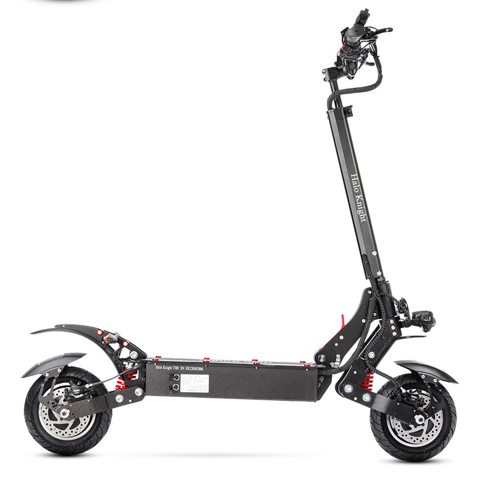 Halo Knight T108 Elektroroller, 10-Zoll-Straßenreifen, 2 x 1000-W-Motor, 65 km/h Höchstgeschwindigkeit, 52-V-28,8-Ah-Akku, 60 km maximale Reichweite