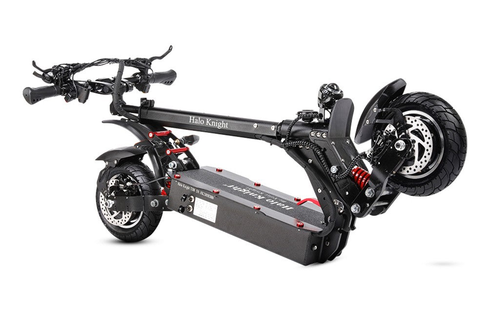 Halo Knight T108 Elektroroller, 10-Zoll-Straßenreifen, 2 x 1000-W-Motor, 65 km/h Höchstgeschwindigkeit, 52-V-28,8-Ah-Akku, 60 km maximale Reichweite