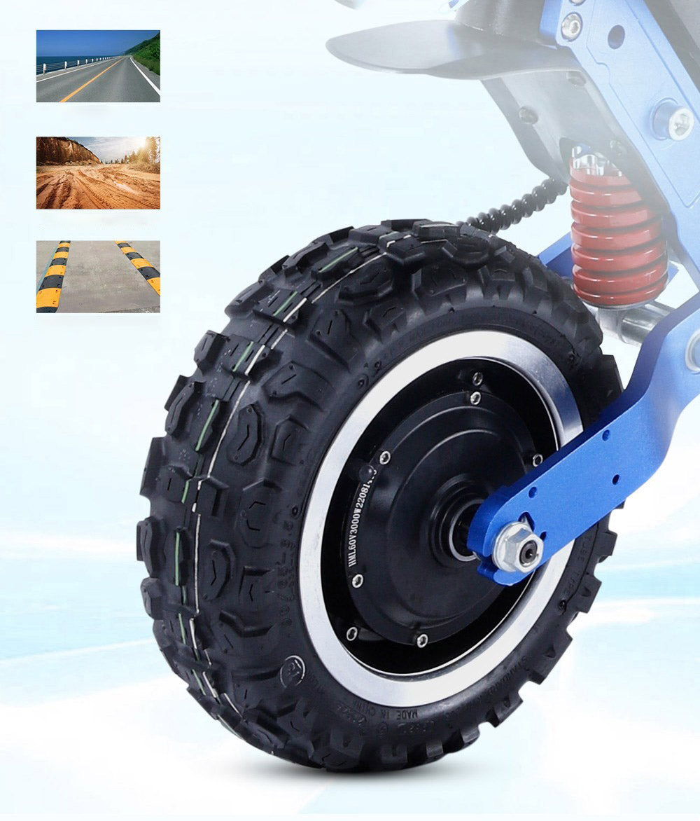 Halo Knight T108 Pro Elektroroller, 11'' Offroad-Reifen, 2 x 3000W Motoren, 95 km/h Höchstgeschwindigkeit, 60V 38,4Ah Akku, 80 km Reichweite, 200 kg maximale Zuladung, Blinker vorne und hinten, IPX4 wasserdicht, doppelte hydraulische Bremsen, elektrische Bremse