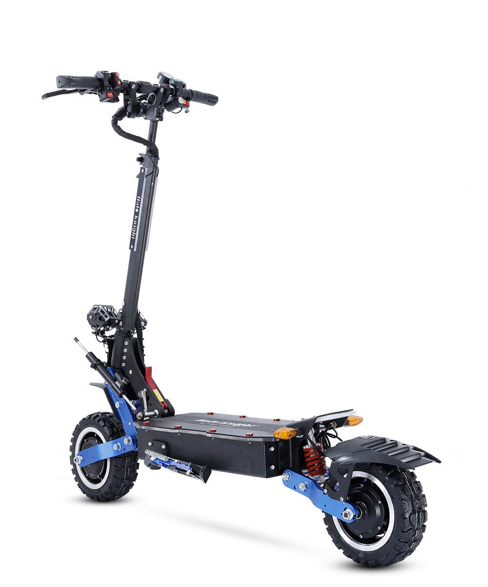 Halo Knight T108 Pro Elektroroller, 11'' Offroad-Reifen, 2 x 3000W Motoren, 95 km/h Höchstgeschwindigkeit, 60V 38,4Ah Akku, 80 km Reichweite, 200 kg maximale Zuladung, Blinker vorne und hinten, IPX4 wasserdicht, doppelte hydraulische Bremsen, elektrische Bremse