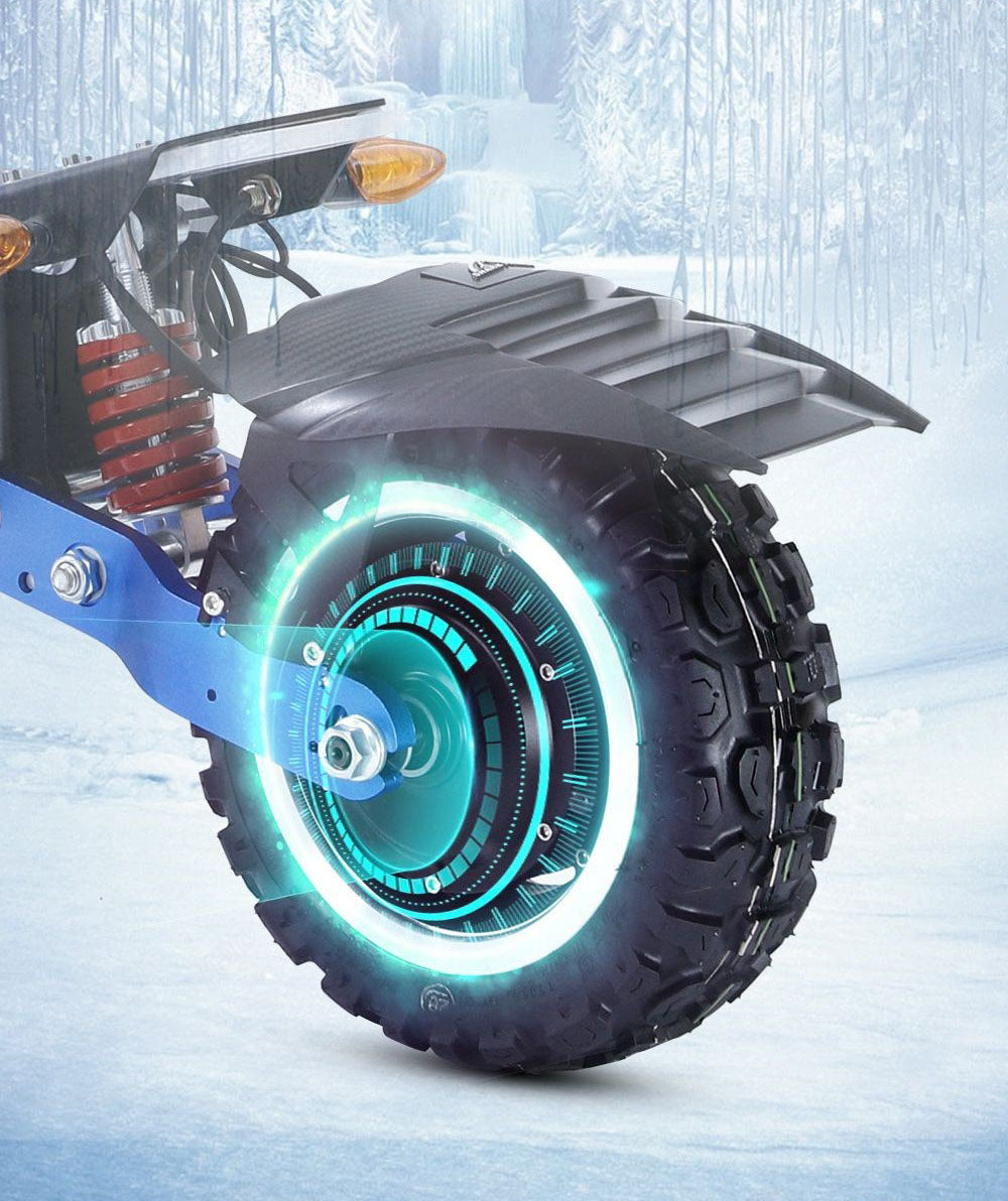 Halo Knight T108 Pro Elektroroller, 11'' Offroad-Reifen, 2 x 3000W Motoren, 95 km/h Höchstgeschwindigkeit, 60V 38,4Ah Akku, 80 km Reichweite, 200 kg maximale Zuladung, Blinker vorne und hinten, IPX4 wasserdicht, doppelte hydraulische Bremsen, elektrische Bremse
