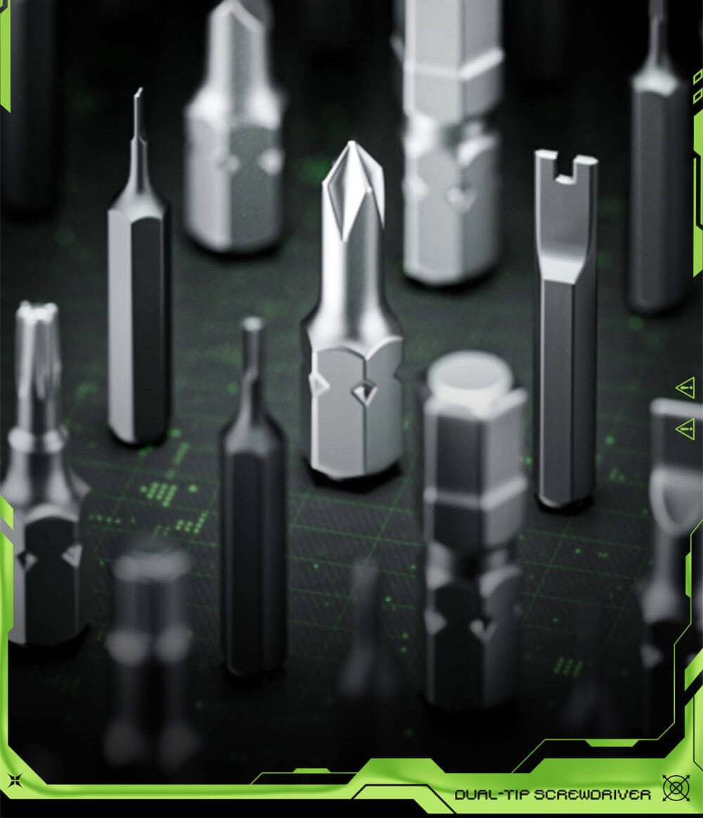 Juego de destornilladores eléctricos Hanboost ES01 35 en 1, herramienta de precisión inalámbrica con puntas magnéticas, modos manual y eléctrico, 4 ajustes de par, 4 LED, para reparaciones de PC, teléfonos, cámaras, portátiles, relojes y drones.