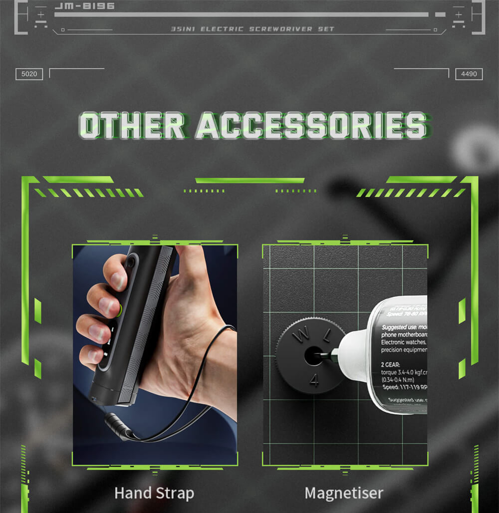 Juego de destornilladores eléctricos Hanboost ES01 35 en 1, herramienta de precisión inalámbrica con puntas magnéticas, modos manual y eléctrico, 4 ajustes de par, 4 LED, para reparaciones de PC, teléfonos, cámaras, portátiles, relojes y drones.