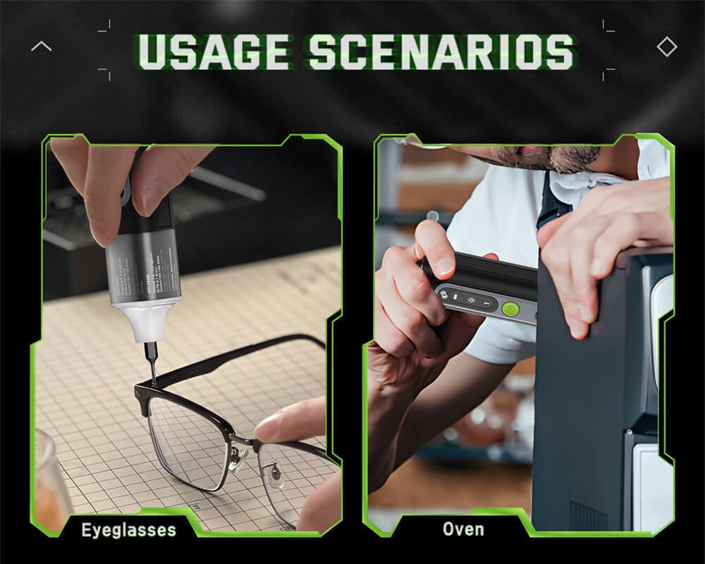 Juego de destornilladores eléctricos Hanboost ES01 35 en 1, herramienta de precisión inalámbrica con puntas magnéticas, modos manual y eléctrico, 4 ajustes de par, 4 LED, para reparaciones de PC, teléfonos, cámaras, portátiles, relojes y drones.