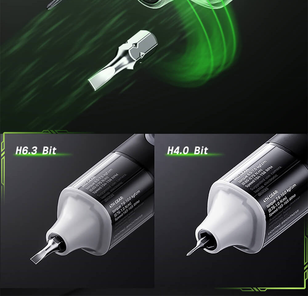 Juego de destornilladores eléctricos Hanboost ES01 35 en 1, herramienta de precisión inalámbrica con puntas magnéticas, modos manual y eléctrico, 4 ajustes de par, 4 LED, para reparaciones de PC, teléfonos, cámaras, portátiles, relojes y drones.