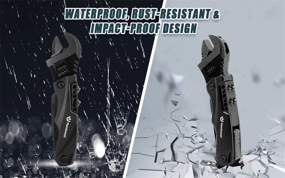Llave multiherramienta Hanboost M1 12 en 1, equipo de camping, herramienta multiusos de bolsillo, con destornillador, sierra, abridor de botellas para mantenimiento, camping, bricolaje y regalo.