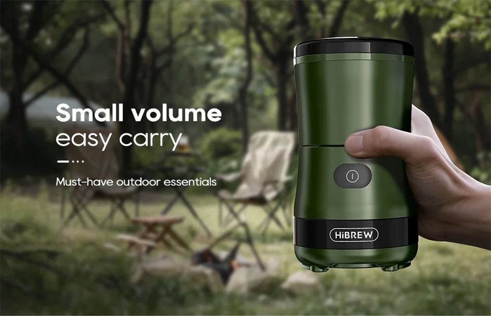Molino de café HiBREW G2 3 en 1, 2000 mAh, doble vaso, batidora de frutas, exprimidor, trituradora de hielo, para acampar o viajar.