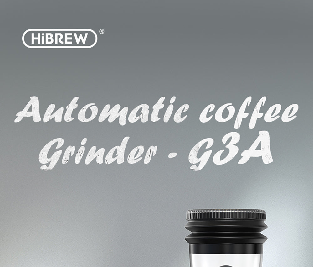 HiBREW G3A Coffee Grinder, 40mm Conical Burr, Air Blower, 31-gear Scale, Memory & Antistatic Function, Manual & Automatic, Visual Bean Storage Beige