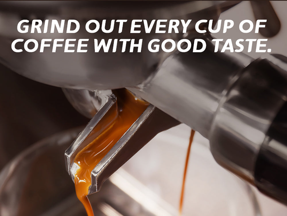 HiBREW G3A Coffee Grinder, 40mm Conical Burr, Air Blower, 31-gear Scale, Memory & Antistatic Function, Manual & Automatic, Visual Bean Storage Beige