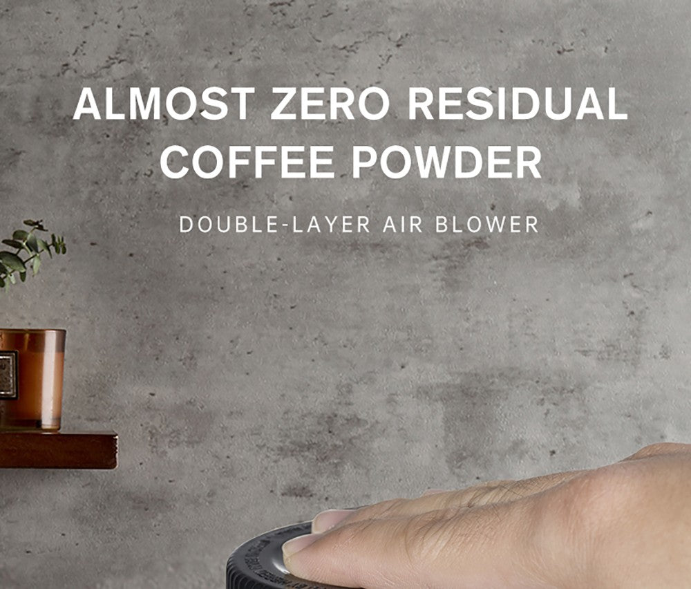 HiBREW G3A Coffee Grinder, 40mm Conical Burr, Air Blower, 31-gear Scale, Memory & Antistatic Function, Manual & Automatic, Visual Bean Storage Beige