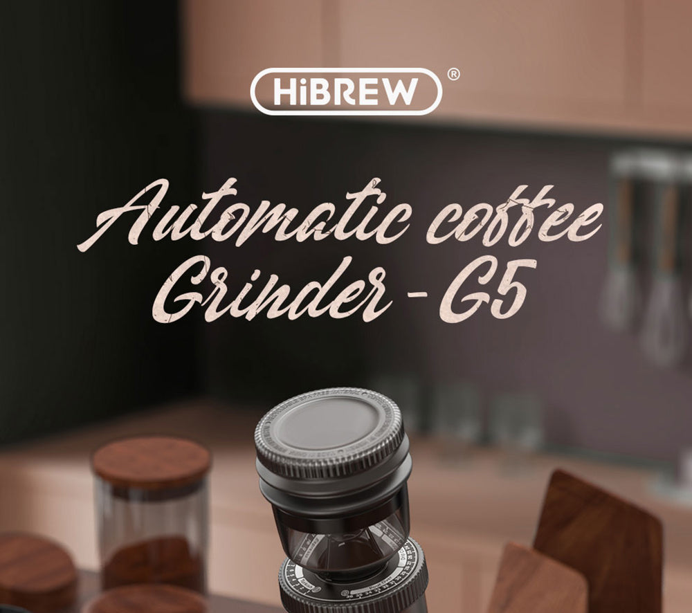 HiBREW G5 Electric Coffee Grinder, 48mm Conical Burr, 36 Gears Grinding Adjustable, for Espresso/Turkish/Pour Over/Mocca/Drip Coffee