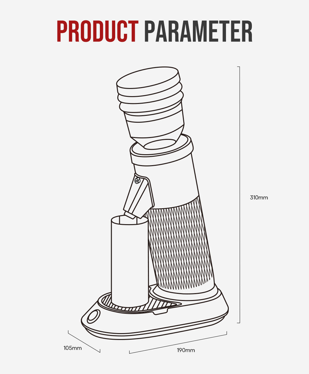 HiBREW G5 Electric Coffee Grinder, 48mm Conical Burr, 36 Gears Grinding Adjustable, for Espresso/Turkish/Pour Over/Mocca/Drip Coffee