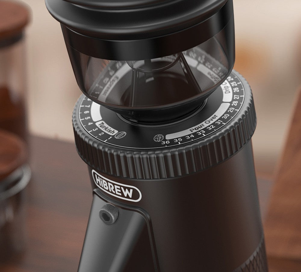 HiBREW G5 Electric Coffee Grinder, 48mm Conical Burr, 36 Gears Grinding Adjustable, for Espresso/Turkish/Pour Over/Mocca/Drip Coffee
