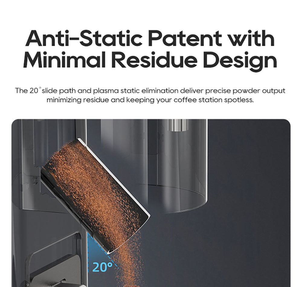 Molino de Café HiBREW G7, 48 Ajustes de Molienda, Tecnología Antiestática, Muelas Cónicas de Acero Inoxidable, Panel Táctil, Compatible con Filtros de 51/54/58mm, Molienda de Café con Manos Libres