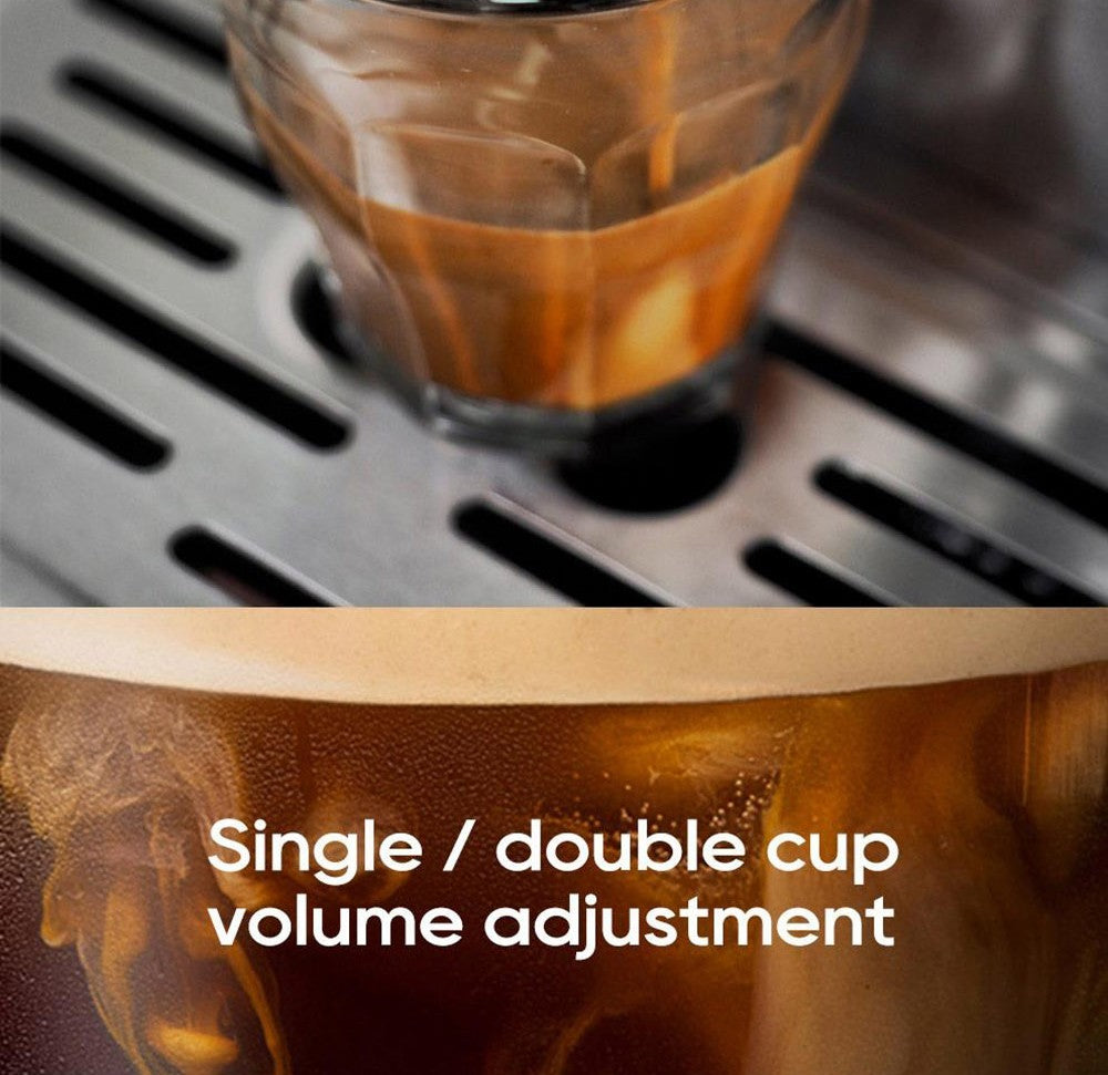 Cafetera Espresso Semiautomática HiBREW H10A, Presión de 19 bares, Espumador de Leche, Temperatura Ajustable, Tamper de Café de 58 mm, Jarra de 350 ml, Calienta Tazas, Cafetera Fría/Caliente