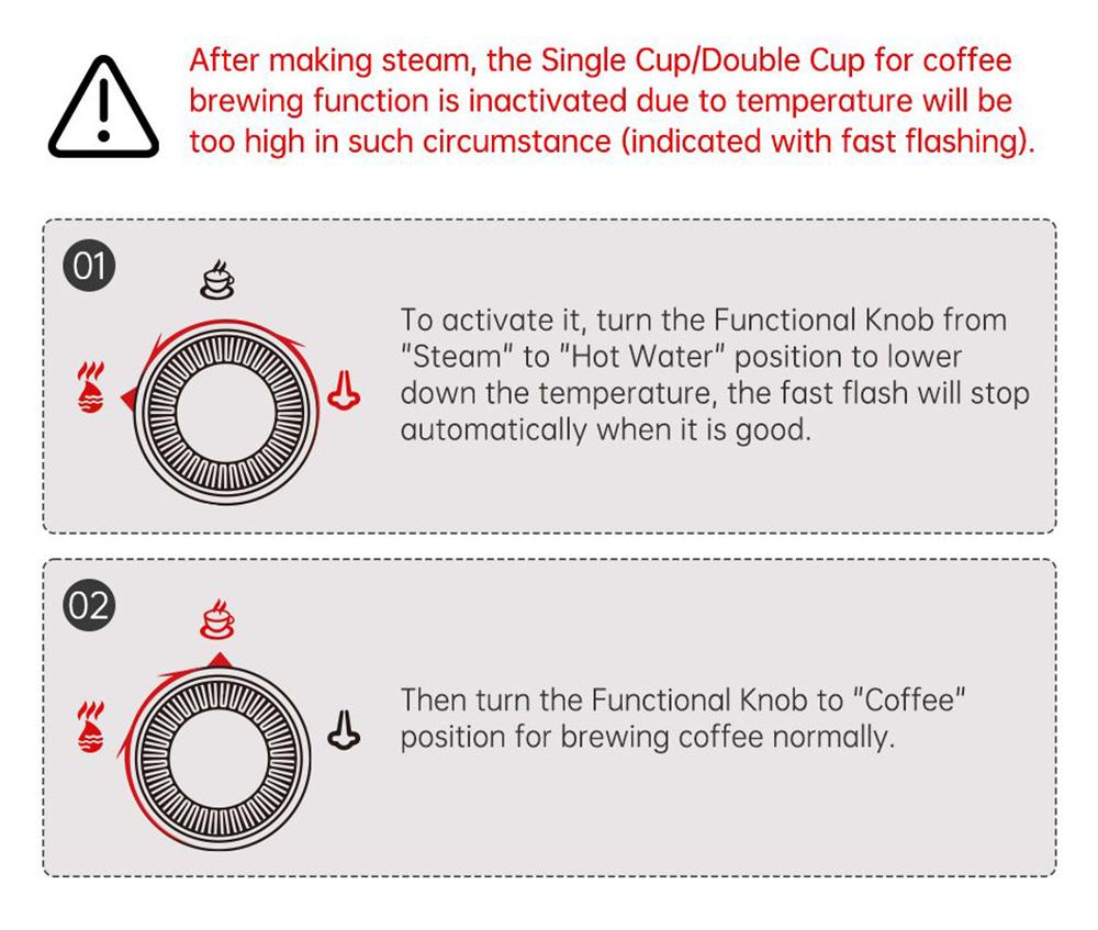 Cafetera HiBREW H11 de 1450 W, máquina de espresso semiautomática de 19 bares, depósito de agua de 1,1 L, uso dual de cápsulas ESE y café molido, agua caliente.