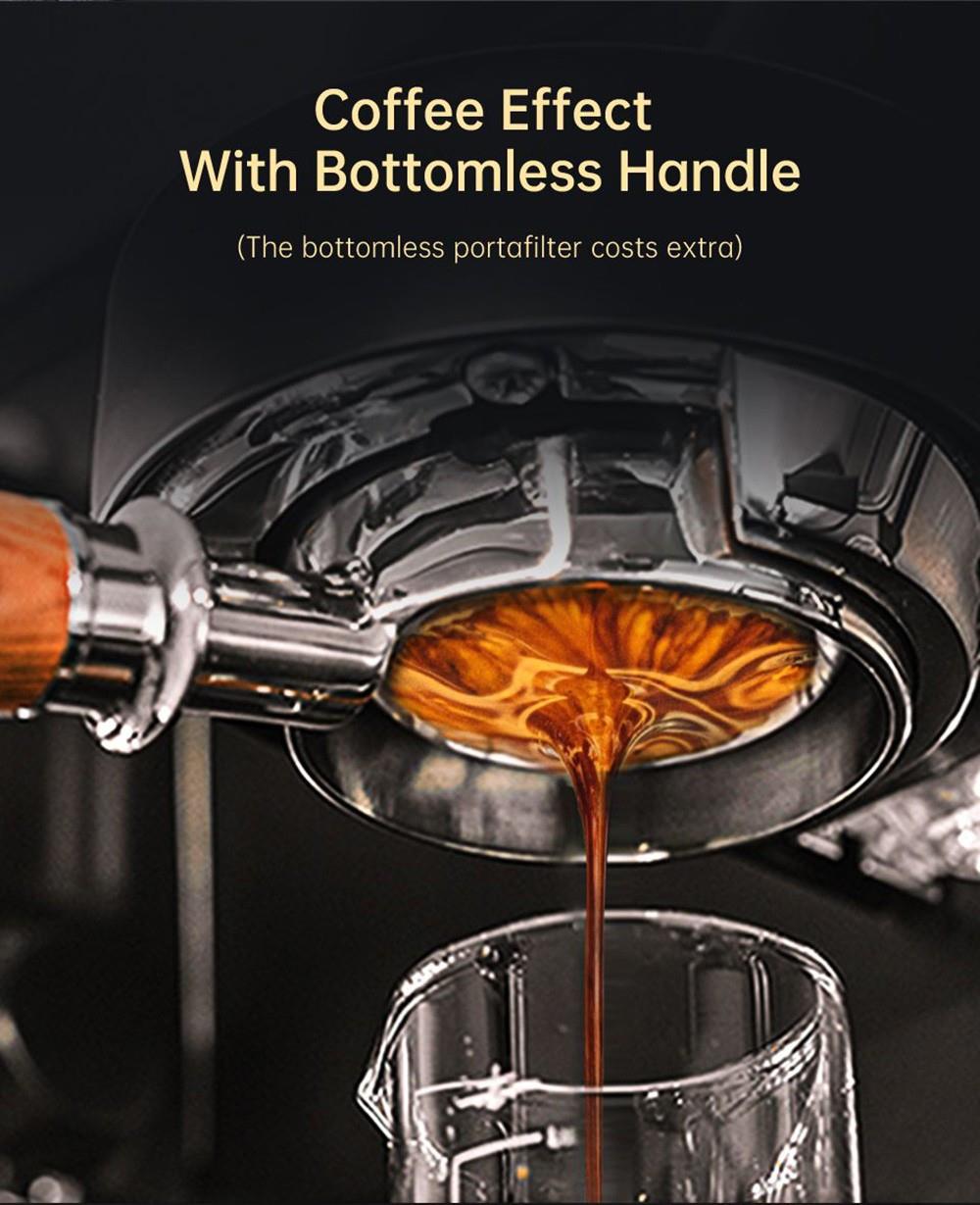 Cafetera HiBREW H11 de 1450 W, máquina de espresso semiautomática de 19 bares, depósito de agua de 1,1 L, uso dual de cápsulas ESE y café molido, agua caliente.