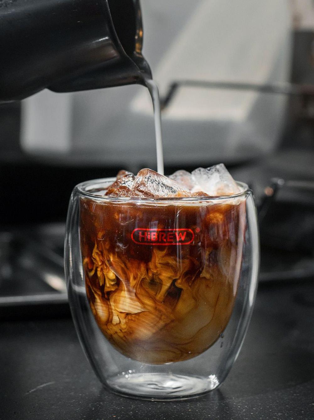 Cafetera HiBREW H11 de 1450 W, máquina de espresso semiautomática de 19 bares, depósito de agua de 1,1 L, uso dual de cápsulas ESE y café molido, agua caliente.