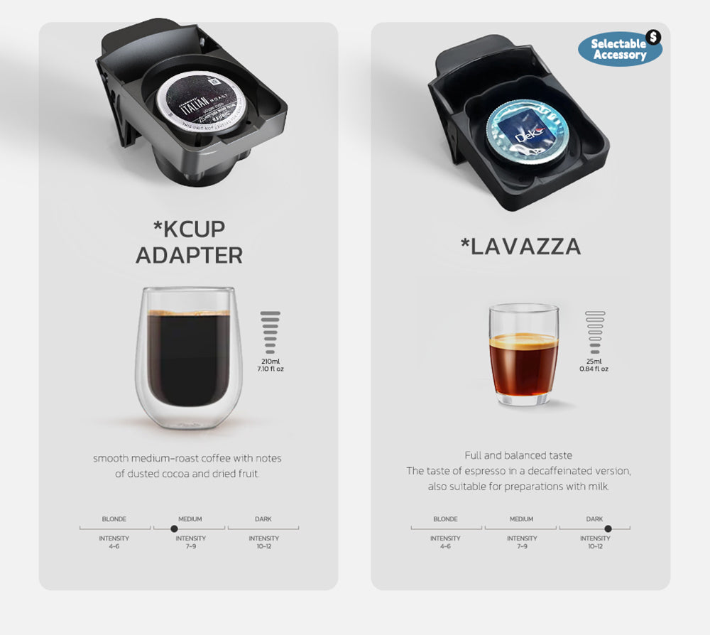 HiBREW H1B 5-in-1 Pods Coffee Maker, 600ml Water Tank, 19 Bar Pressure Extraction, Cold/Hot Mode, LED Indicator, for Kcup*/Nes*/DG*/Espresso Powder, Beige