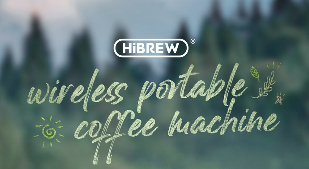 HiBREW H4B Cafetera Espresso Portátil Inalámbrica 3 en 1, Presión de 15 Bares, Batería Recargable de 2200mAh, con Adaptador, Bolsa de Almacenamiento y Soporte.