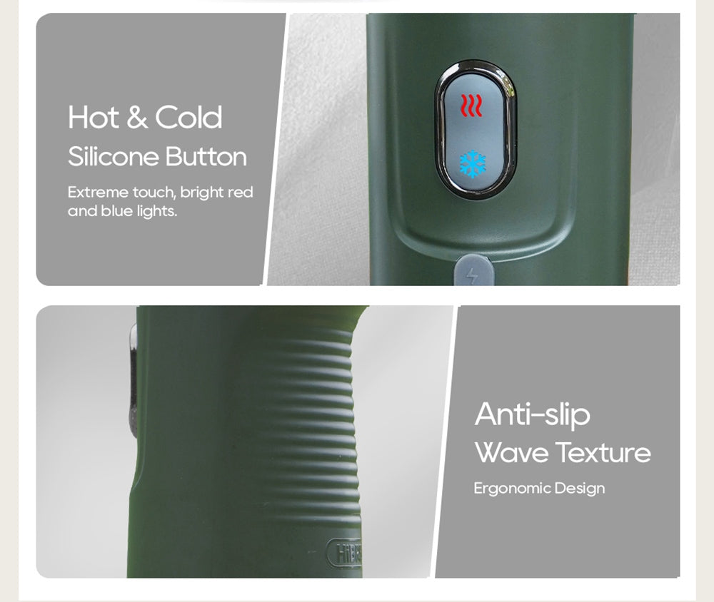 HiBREW H4B Cafetera Espresso Portátil Inalámbrica 3 en 1, Presión de 15 Bares, Batería Recargable de 2200mAh, con Adaptador, Bolsa de Almacenamiento y Soporte.