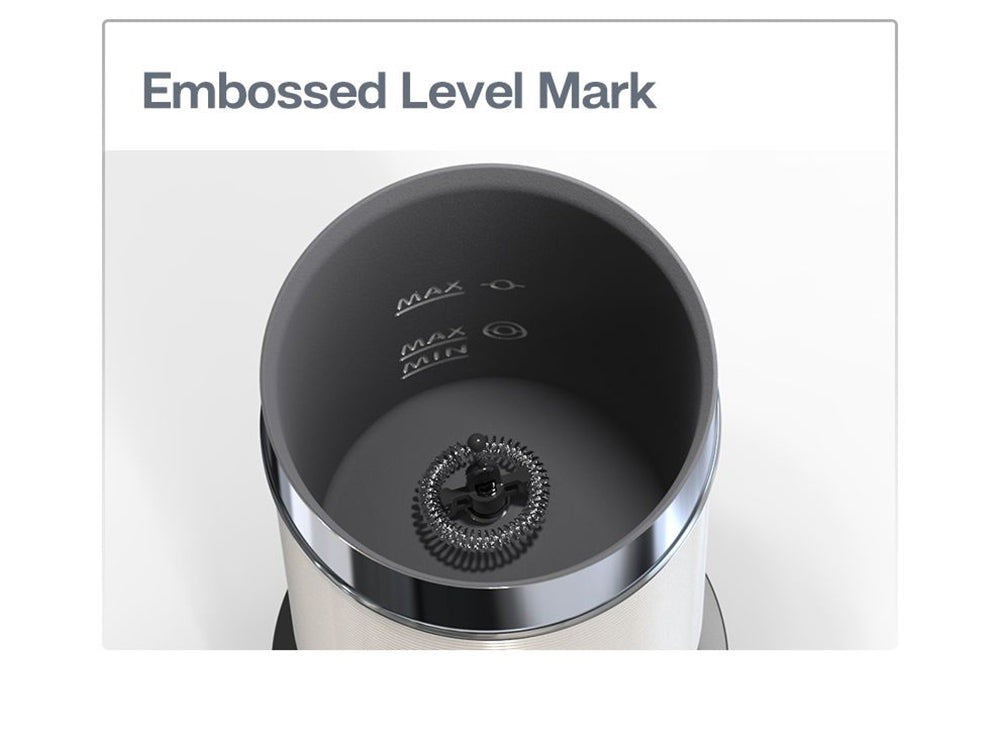 HiBREW M1A 450W Milk Frother Foaming Machine, Chocolate Mixer Cold/Hot Latte Cappuccino, Fully Auto Milk Warmer - Black