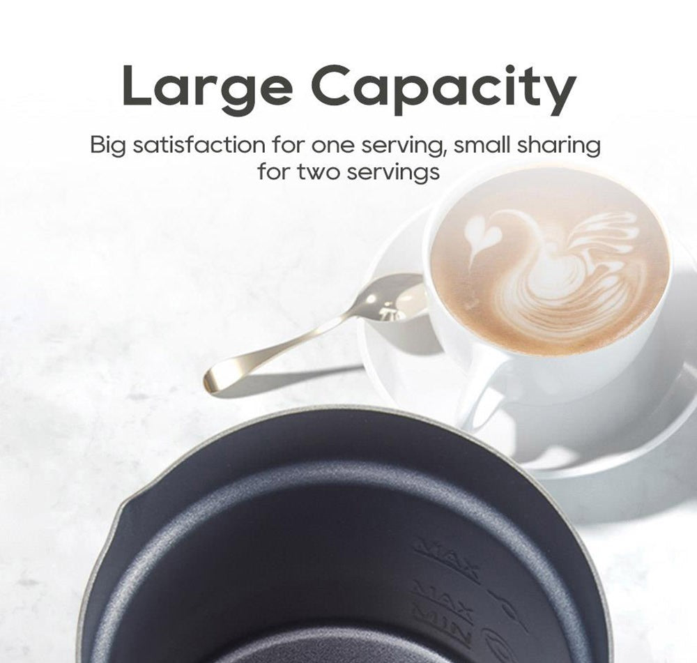 HiBREW M3A Espumador de Leche 4 en 1, Calentador de Leche Totalmente Automático, Espumado Frío/Caliente, Capacidad de Espumado de 130 ml, Capacidad de Calentamiento de Leche de 300 ml
