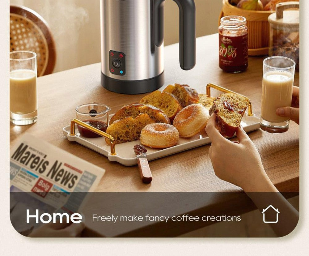 HiBREW M3A Espumador de Leche 4 en 1, Calentador de Leche Totalmente Automático, Espumado Frío/Caliente, Capacidad de Espumado de 130 ml, Capacidad de Calentamiento de Leche de 300 ml