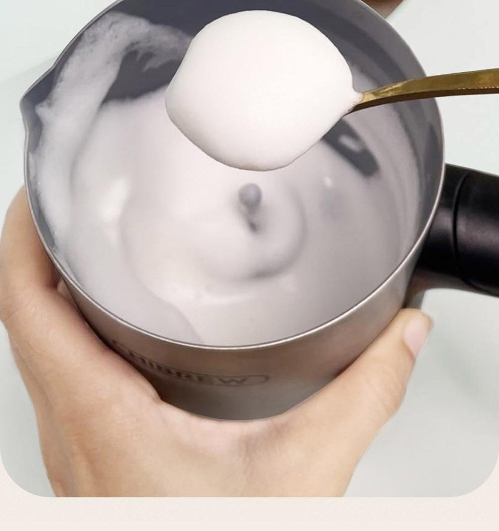 HiBREW M3A Espumador de Leche 4 en 1, Calentador de Leche Totalmente Automático, Espumado Frío/Caliente, Capacidad de Espumado de 130 ml, Capacidad de Calentamiento de Leche de 300 ml