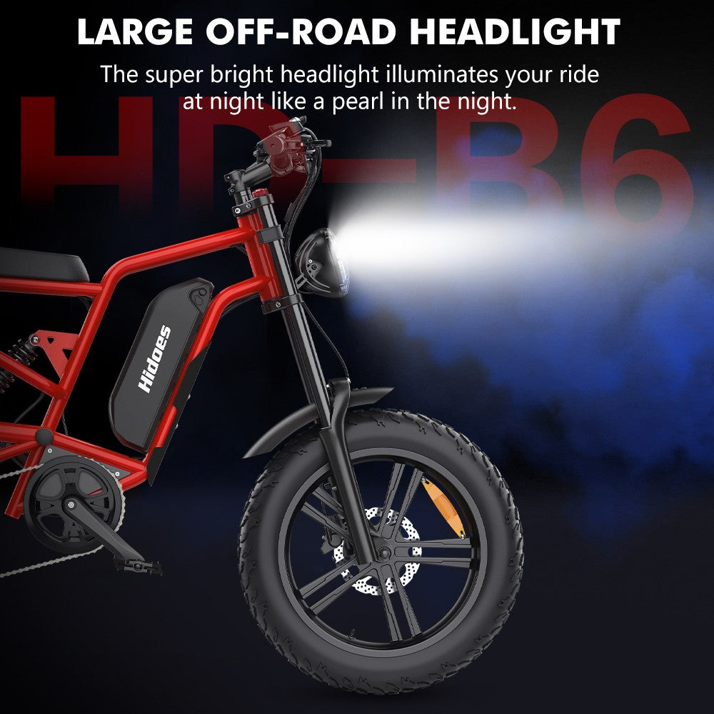 Hidoes B6 Electric Bike, 1200W Motor, 48V 15Ah Battery, 20