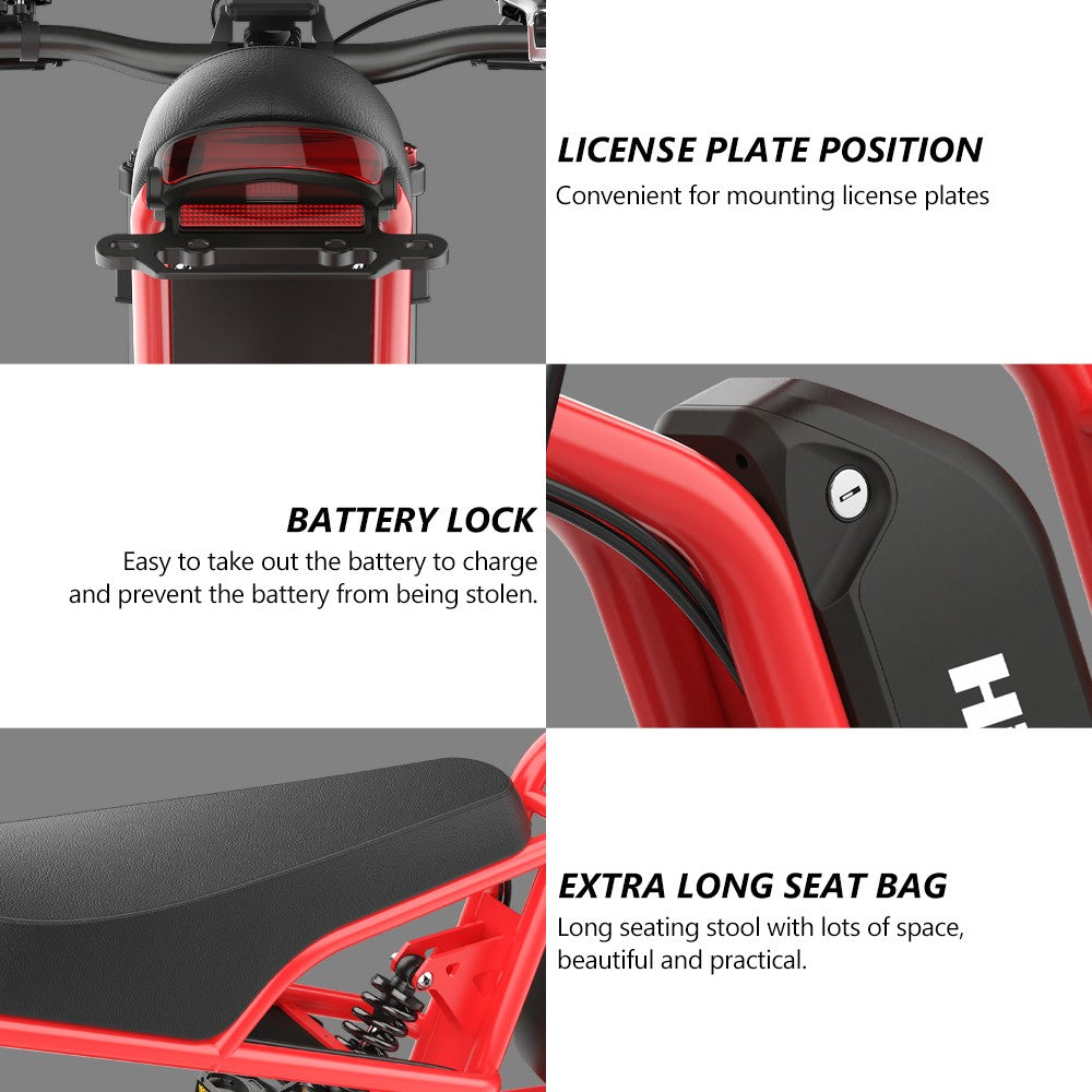 Hidoes B6 Electric Bike, 1200W Motor, 48V 15Ah Battery, 20