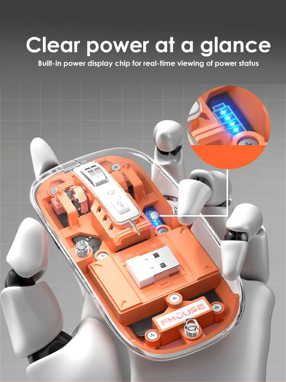 HXSJ T900 2.4G & Bluetooth Wireless Mouse 800-2400 DPI Adjustable RGB Light Mute Click - Pink